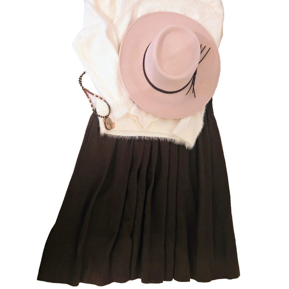 Saint Laurent Rive Gauche Paris Wool gathered Skirt w Pockets Not sized - Picture 3 of 16